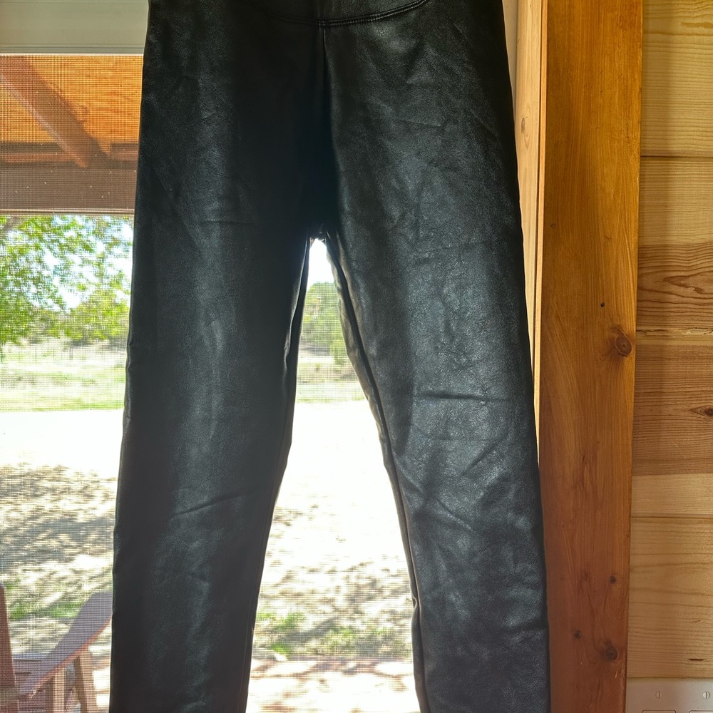 Imitation leather xs black pants